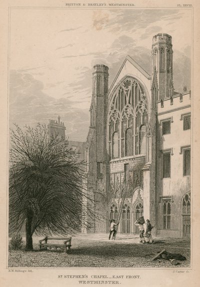 Chapelle Saint-Étienne, Westminster, Londres, façade est - R. W. Billings